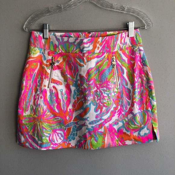 NWT Lilly Pulitzer Bright-Print Palm Skirt, 0 - Picture 2 of 5
